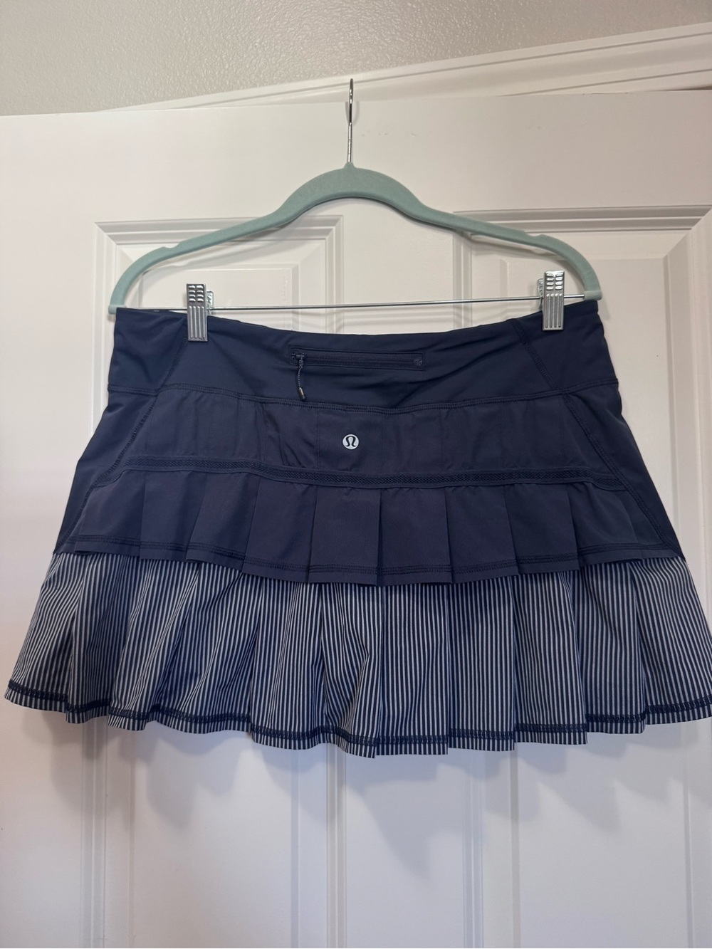 lululemon athletica Navy Performance Skort with Striped Layer